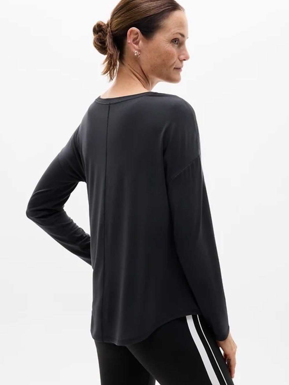 Athleta Black Long Sleeve Women's athletic Top